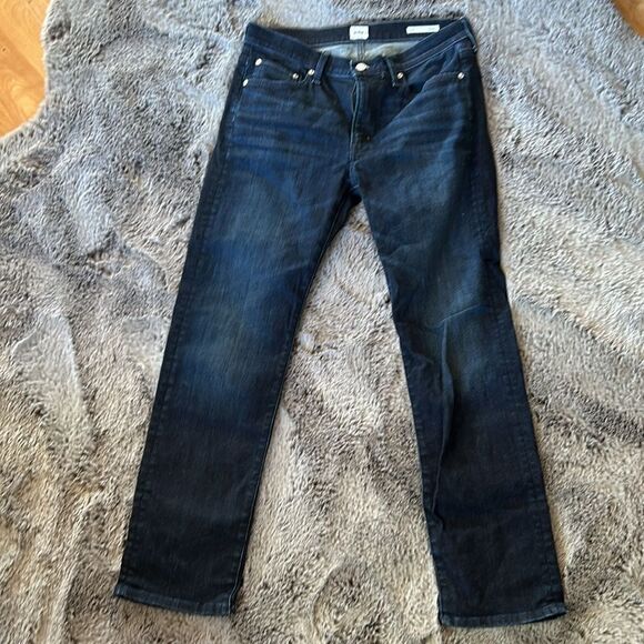 Evereve Edwin Elin Straight Leg Long Color Legend Navy Denim Jeans Size 29 - Picture 12 of 13